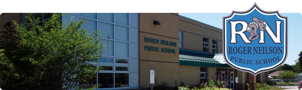 Picture of front of school, library windows